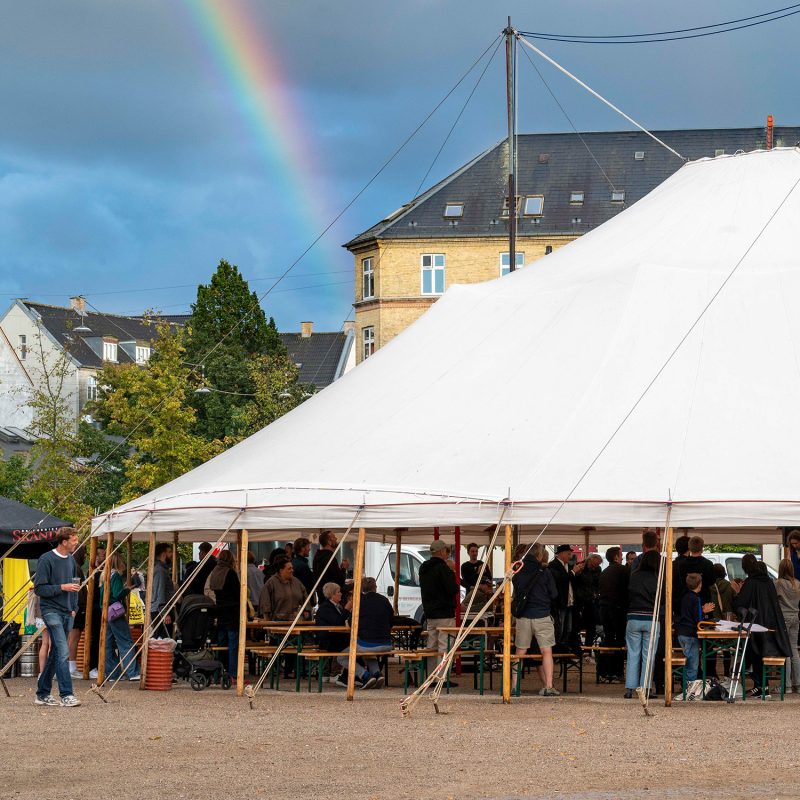 Circus tent at Ingrid Jespersen Square in Trianglen
