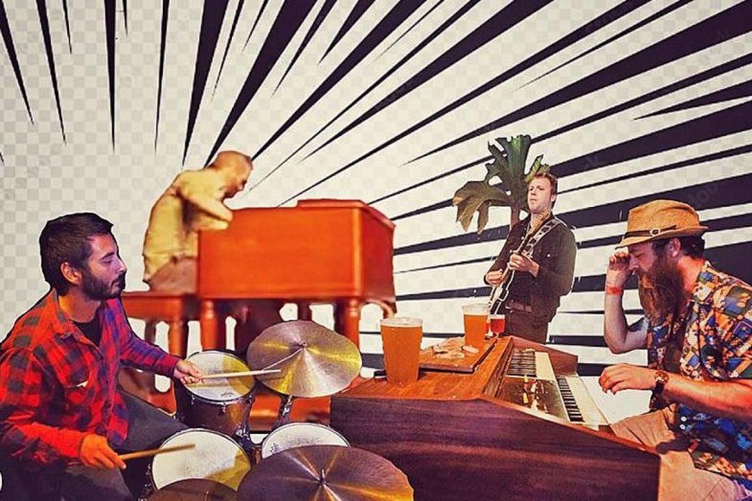 Illustration af bandet The Orgelheimers - Jazz festival