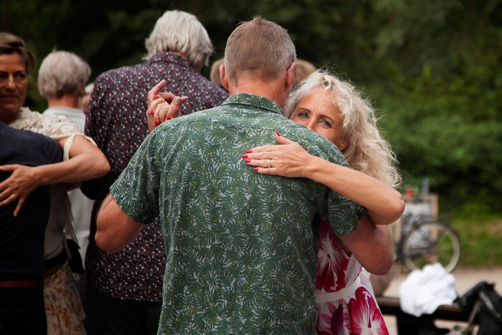 A couple dancing. Summer Dance for Seniors